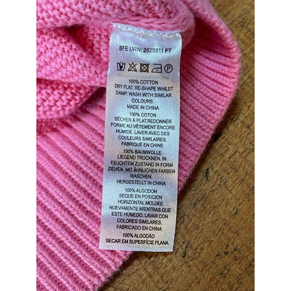 NWT Womens French Connection Aurora Pink Mozart Plus Crew Neck Waffle Sweater 3X - Picture 5 of 8